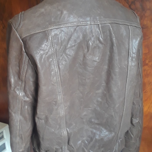 7 For All Mankind Brown/Khaki Fly-in-style Bomber - Picture 6 of 8